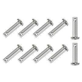 M METERXITY 10-Pack Single Hole Clevis Pins, M6 x 25mm 304 Stainless Steel Flat Head Clevis Pins for Mechanical Linkage/Fixed Parts/Ship Rigging, Link Hinge Pin Reusable