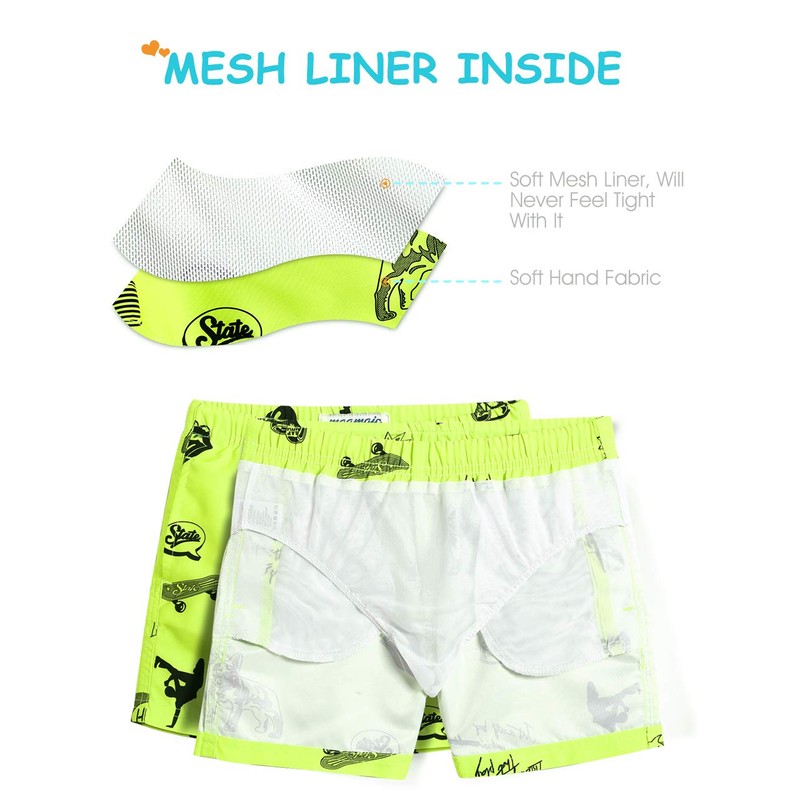 MaaMgic Small Boy’s Swimming Shorts, Quick Drying Board Shorts with