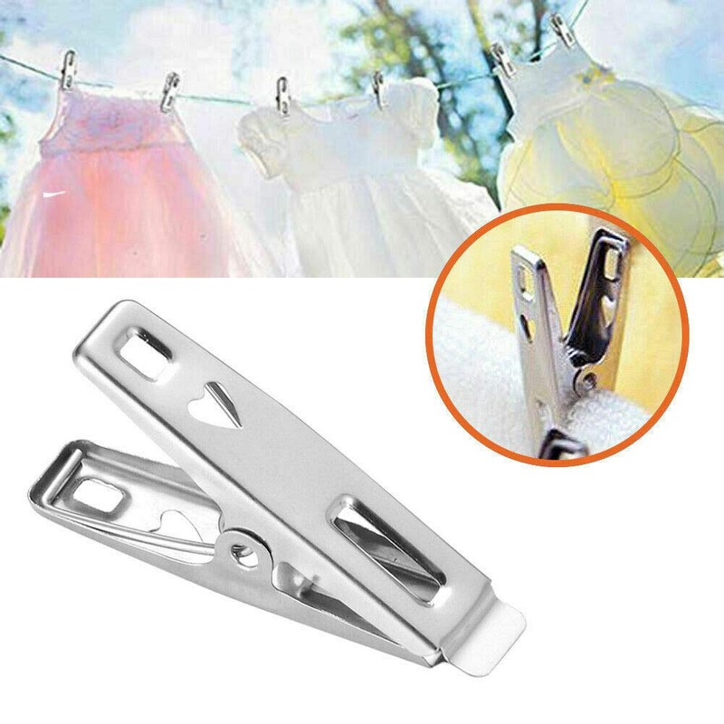 OZSTOCK® Stainless Steel Clothes Pegs Hanging Pins Clips Laundry Metal