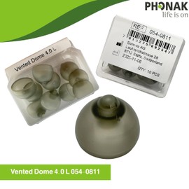Vented Dome 4.0 for Phonak, Genuine OEM Switzerland Hearing Domes by Sonova, (Large)
