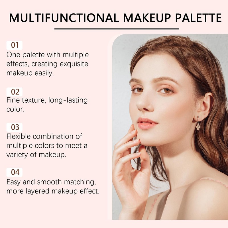 All-in-One Baked Palette Makeup Set, Cosmetic Make Up Starter Kit