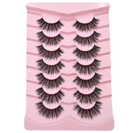 Natural False Lashes Wispy Fake Eyelashes 7 Pairs M102