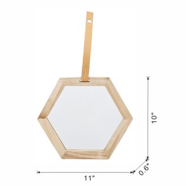 Udorich Enhance Your Space with Geometric Wall Mirrors, Stylish Wooden Frame, Entryway or Living Room, Beige Brown