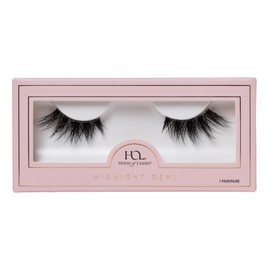 House of Lashes Midnight Demi Faux Mink Lashes, 3D Wispy Fibers, Fox-Eye Look, Reusable up to 15+ Times, Flexible Band