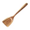 FJNATINH Large Wooden Wok Spatula, 13 Inch Natural Teak Long