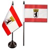 Flaggenfritze® Table Flag Germany Berlin with Crown 10 x 15 cm