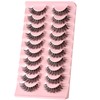 FARRED Natural False Eyelashes Cat Strip Invisible Band Faux Mink