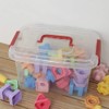 Doryh 5 L Plastic Storage Bin with Lid, Clear Transparent