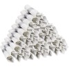 Supernal 60 Pack Pre-Rolled Silver Plastic Cutlery Heavy Duty Wrapped