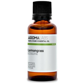 BIO - Lemongrass Essential Oil - 30mL - 100% Pure, Natural, Chemotyped and AB Certified - Aroma Labs (French Brand)
