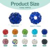 PandaHall 100pcs 8mm Polymer Clay Rhinestone Round Beads Pave Setting