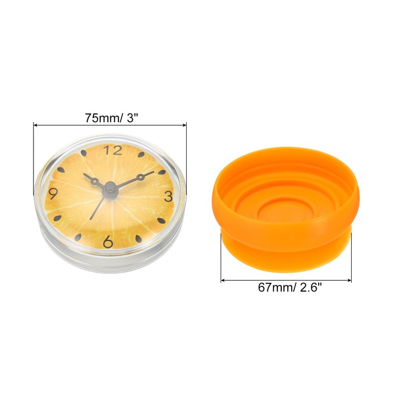 PATIKIL Waterproof Shower Clock, Non Ticking Silent Mini Cute Mirror