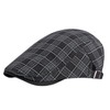 Rayson Flat Cap Men's Beret Cap Checked Adjustable Beret Hat