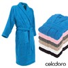 Celodoro Bathrobe for Men and Women, Pure Cotton, blue