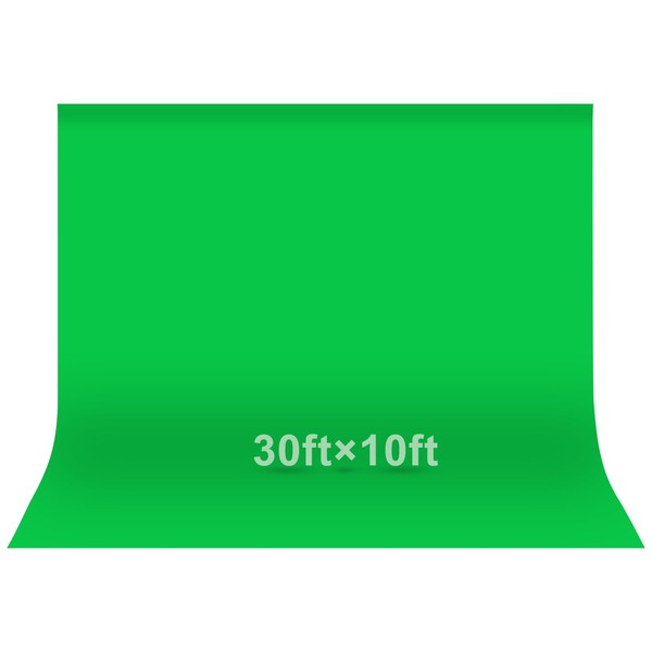EMART Green Screen Photo Backdrop, 30x10 ft Photoshoot Backdrop Chroma