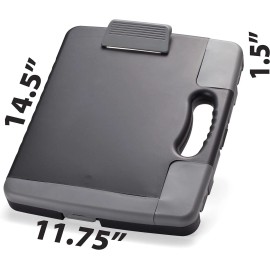 Officemate Large Capacity Clipboard Briefcase With Pockets For Papers Cards And Clips