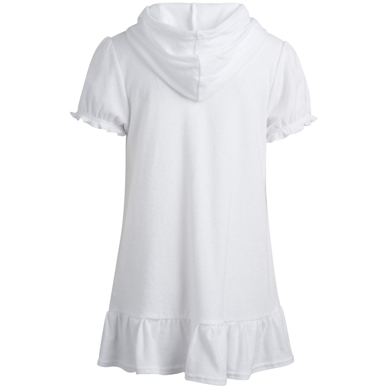 Pink Platinum - Bañador con Capucha para niña, Blanco, 5/6