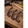 FUXXER 3 x Heavy Rustic Solid Iron Hooks Coat Hooks