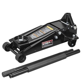 BIG RED ATZ830023BR-1 Torin Floor Jack Heavy Duty Hydraulic Steel Service Jack: Dual Piston Quick Lift Pump and Detachable Handle, 3 Ton (6,000 lbs) Capacity, Black