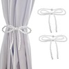 Magnetic Tiebacks for Curtains, 2 Pack Bow Pearl Curtain tiebacks