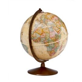 Replogle Globes Franklin World Globe, Antique Ocean, 12-Inch Diameter, Raised Relief (3-Dimensional Relief of Major Mountain Ranges). This Easy to assemble globe features over 4000 place names including political borders and provincial borders, shipping 