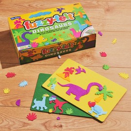 John Adams | The Original Fuzzy-Felt: Dinosaur Set - Let your creative side roar into action | Preschool toy| Ages 3+