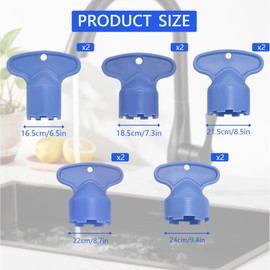 HhBdy Tap Aerator,10 Pcs Blue Faucet Aerator M16.5/M18.5/M21.5/M22/M24 with Tap Filter Wrench Tooltap Filter Plastic Material for Serrated and Threaded Aerators,Faucets Filter for Bathroom Kitchen