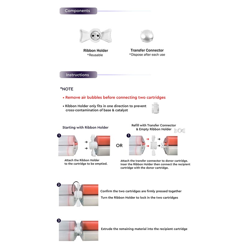 EZ VPS Connector 1:1 Ratio Impression Material Transfer Connector (15