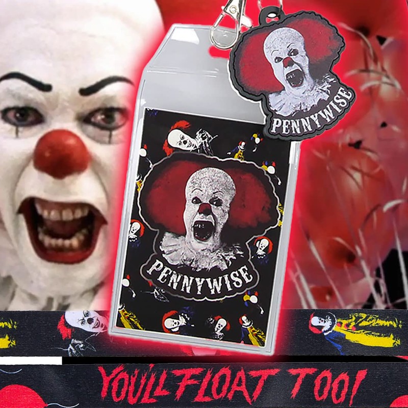 IT The Movie Pennywise ID Lanyard Badge Holder with and