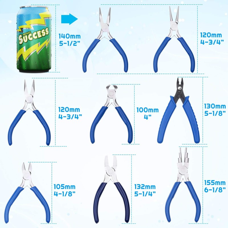 Shynek Jewelry Making Pliers Tools, 8pcs Micro Jewelry Pliers Set