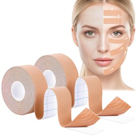2 Rollos Cinta Antiarrugas para Levantar Cara,Parche Lifting 2.5cm*5m/Rollo