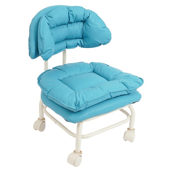 Giciashop Rolling Stool with Back Rest, Low Rolling Stool Roller