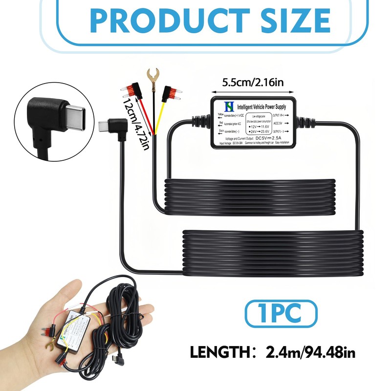 Type C Hardwire Kit Dash Cam