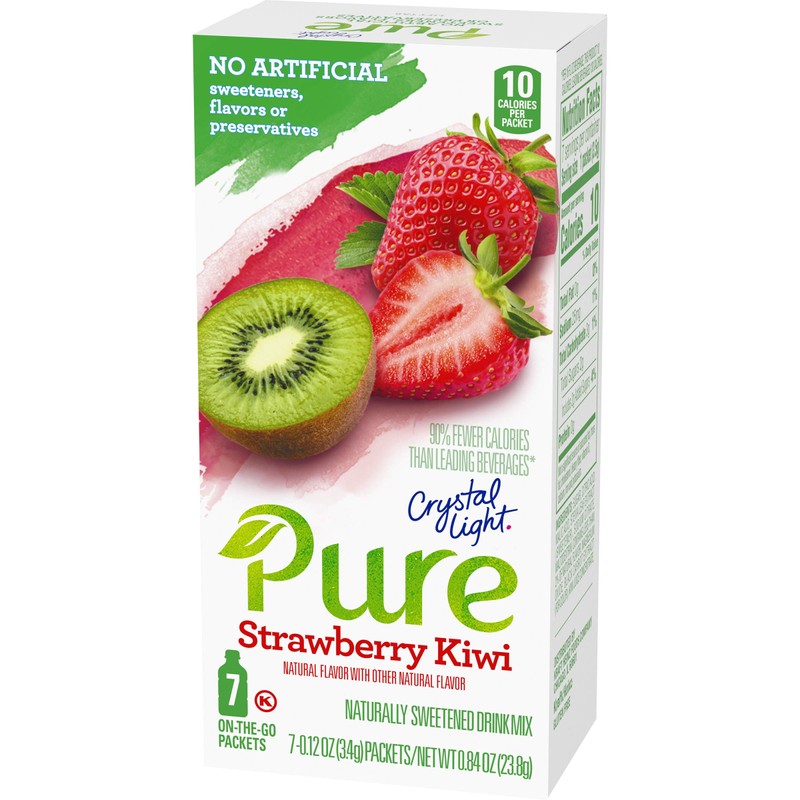 Crystal Light Pure Strawberry Kiwi Drink Mix,7 Count (Pack of