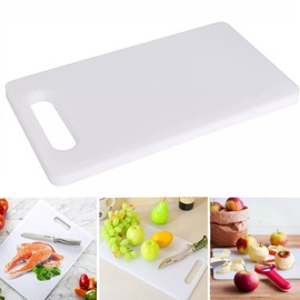 Chopping Board, Cutting Board, Chopping Boards for Kitchen- 33cm x 20cm(Medium) - White- Non Slip Kitchen Plastic Cutting pad for Fruits Vegetables Meat Cheese 1pcs