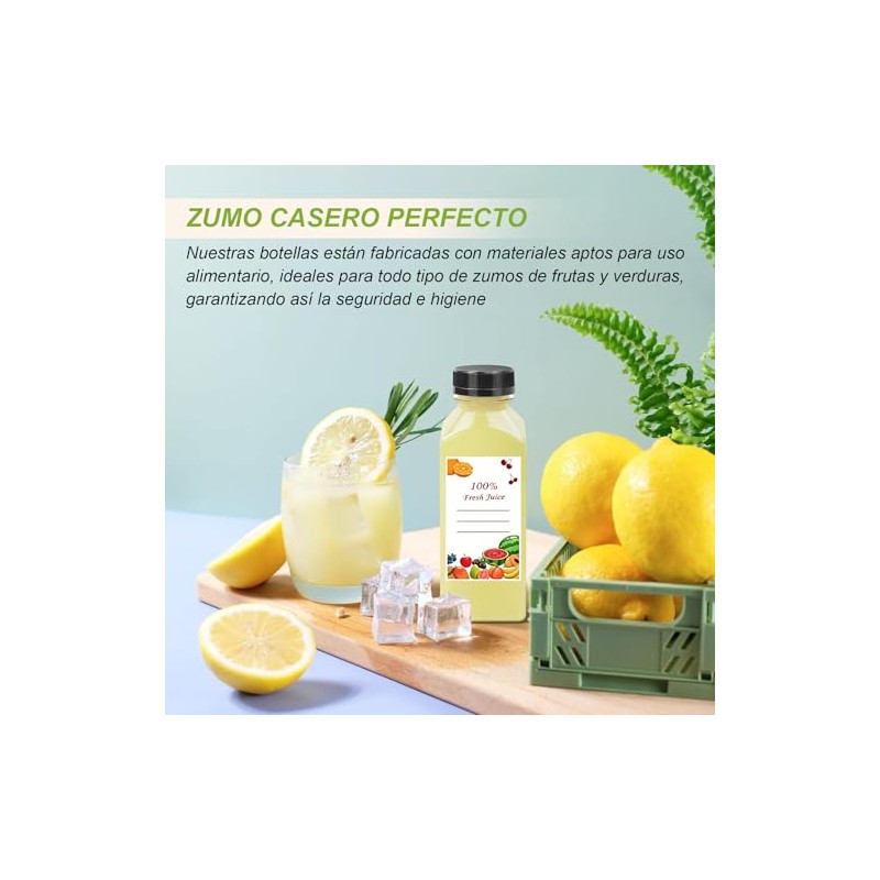 4 Pcs Botellas de Plástico de 350 ml12 Onzas Con