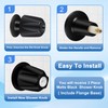 Metal Matte Black Shower Knobs 3 Piece Replacement and Flange