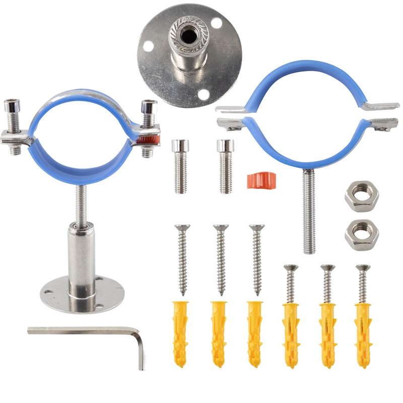 bociloy 304 Stainless Steel Wall Mount Ceiling Mount Pipe Supports,