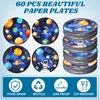 Funnymoom 60 Pcs Space Party Plates 9 Inch Astronaut Outer