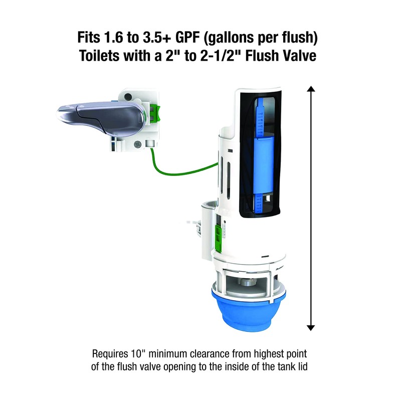 Danco HYR271T Hydroright Dual Flush Valve And Lever Handle, No