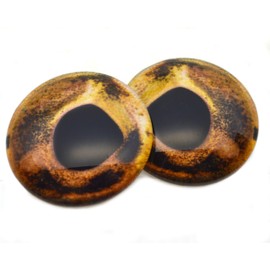 Brown Speckled Trout Fish Glass Eyes Realistic 6mm to 78mm Jewelry Making Art Fishing Lure Animal Paper Mache Faux Taxidermy Sculpture (20mm Pair)