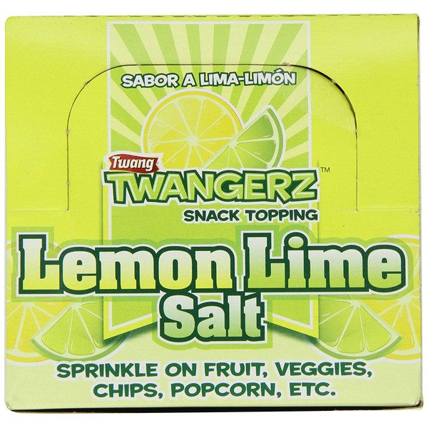 Twangerz Flavored Salt Snack Topping, Lemon Lime, 1 Gram Packets, 200 count