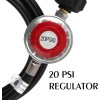 Easylife-Home 12FT QCC1 Propane Regulator with Hose, 20PSI Adjustable LP