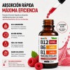 Vitamina B12 Líquida KAKEWEEU Complejo B con Metilcobalamina, para Cerebro