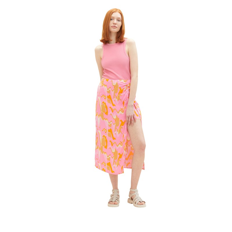 TOM TAILOR Denim Women's Skirt with Slit & Pattern, 31704