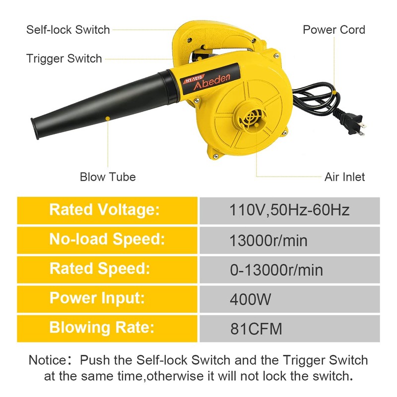 Corded Electric Leaf Blower,2 in 1 Small Handheld Lightweight Sweeper/Vacuum,110V