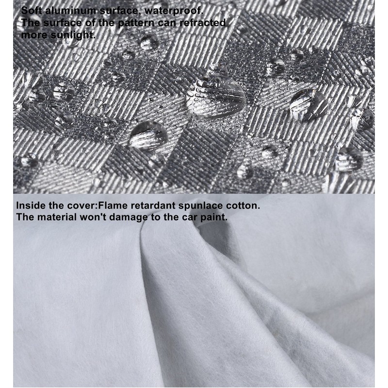 Kadooria Safe View Half Car Cover Top Waterproof/Windproof/Dustproof/Windshield Cover Snow