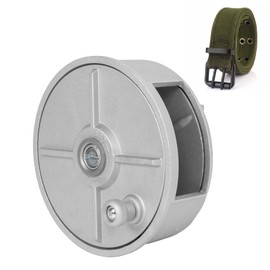 Aluminum Tie Wire Reel, Dreamoon Lightweight 6.29’’ Coil Holder Wheel, Rewindable Tie Wire Dispenser, Compatible with 12-18 Gauge Wires, for Left or Right-Handed (with Green Work Belt)