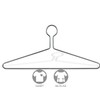 Chrome Metal Anti-Theft Closed Loop Suit Hanger in 17" Length