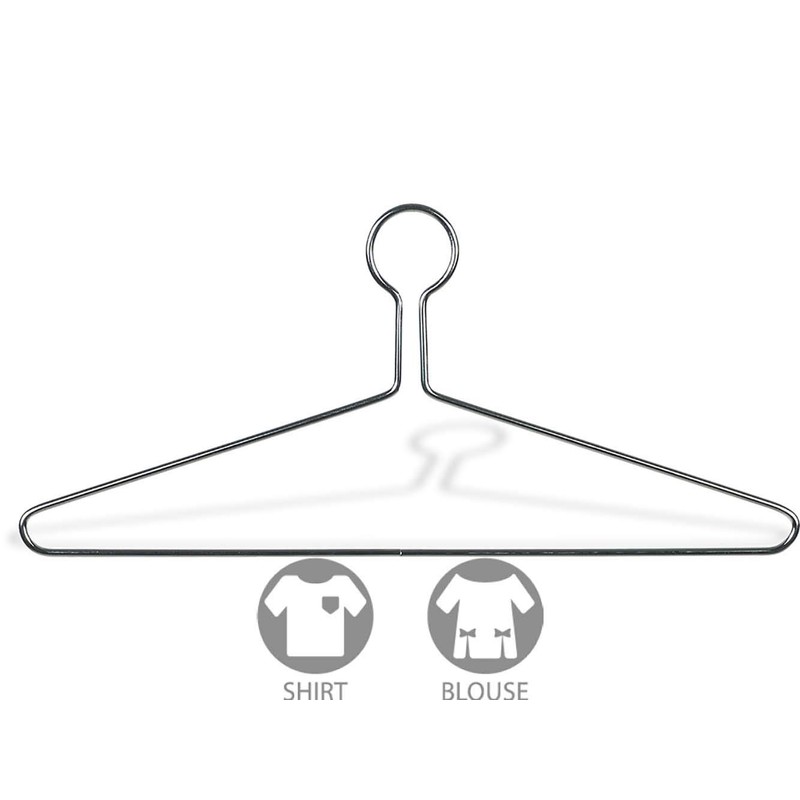 Chrome Metal Anti-Theft Closed Loop Suit Hanger in 17" Length